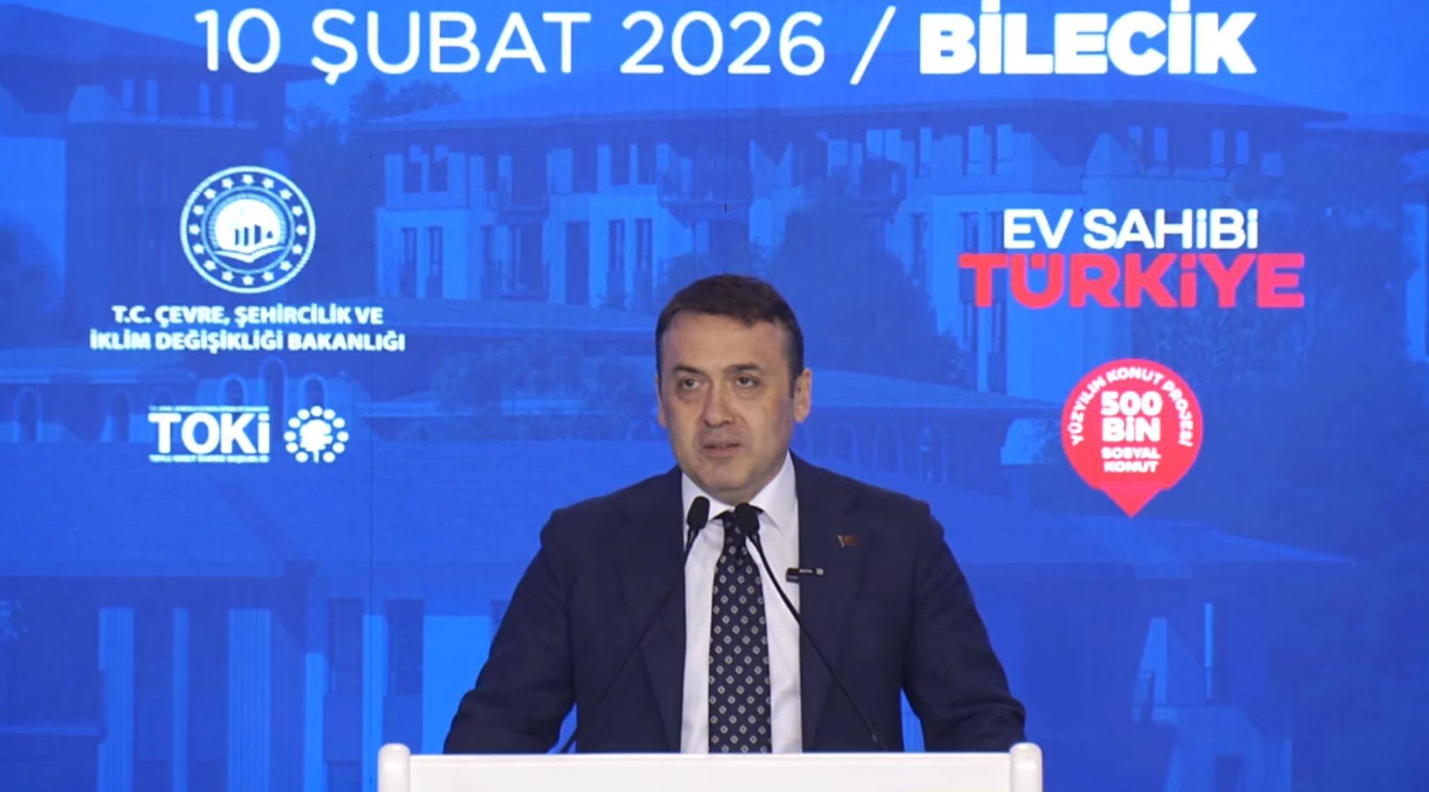 500 bin sosyal konut için Bilecik’te gerçekleştirilen kura çekimleri tamamlandı.