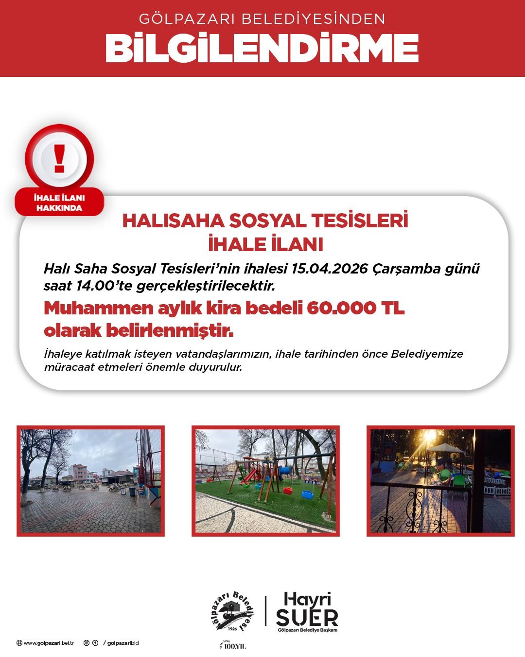 Halı Saha Sosyal Tesisleri İhalesi